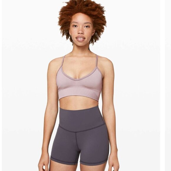 Lululemon Ebb to Street Bra II‎ Light Support Convertible Smoky Blush size 4 - Picture 1 of 6